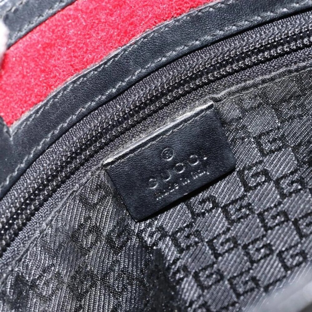 GUCCI Shoulder Bag Nylon Red Silver 019 0348 - Picture 11 of 16